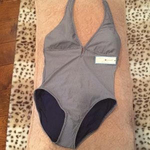 Draper James Keyhole Gingham Halter One Piece M